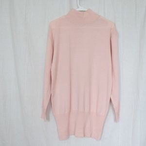 White wheeler & Martha 100% Wool Long Sweater Peach Pastel Made in Hongkong‎ L